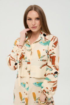 Брюки, кардиган, топ NikVa 976-7 мята_и_бохо_мультиколор - фото 4