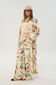 Брюки, кардиган, топ NikVa 976-8 песок_и_бохо_мультиколор - фото 5