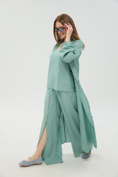Брюки, кардиган, топ NikVa 976-10 мята - фото 1