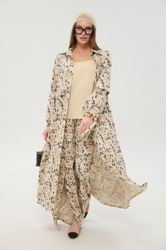 Брюки, кардиган, топ NikVa 976-13 песок_мультиколор - фото 2