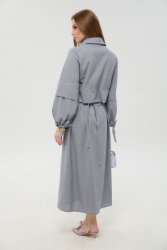 Брюки, кардиган, топ NikVa 976-15 серый_и_листья_мультиколор - фото 2