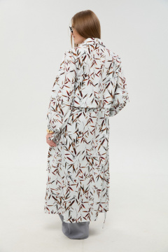 Брюки, кардиган, топ NikVa 976-17 серый_и_листья_мультиколор - фото 2