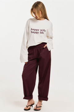 Брюки JRSy 2684 баклажан - фото 1