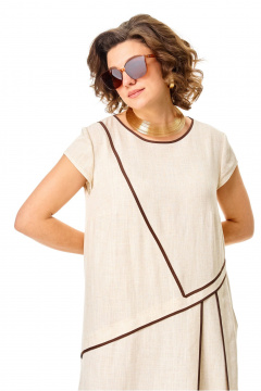 Платье Karina deLux М-1430 бежевый - фото 5