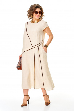 Платье Karina deLux М-1430 бежевый - фото 2