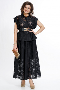 Блуза, юбка Alani Collection 2520 черный - фото 4