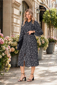 Платье Anastasia 1270 черно-белый - фото 1