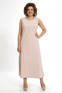 Блуза, платье Alani Collection 2519 пудра-белый - фото 4