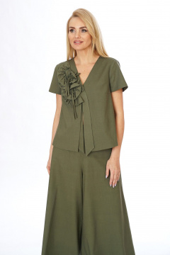 Брюки, жилет Alani Collection 2566 олива - фото 5