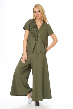 Брюки, жилет Alani Collection 2566 олива - фото 4