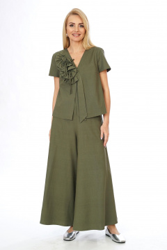 Брюки, жилет Alani Collection 2566 олива - фото 3