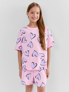 Футболка, шорты Mark Formelle 397741/25-41459П-0 сердечки_на_розовом - фото 2