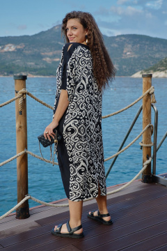 Платье Vittoria Queen 28073 черно-бежевый_принт - фото 5