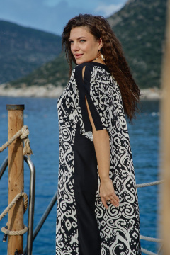 Платье Vittoria Queen 28073 черно-бежевый_принт - фото 4