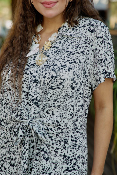 Платье Vittoria Queen 28673 молочно-черный_принт - фото 3