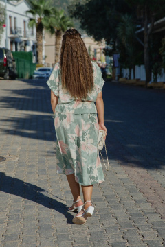 Блуза, юбка Vittoria Queen 28813 зеленый-меланж - фото 4