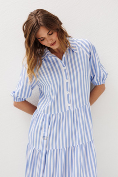 Платье Ларс Стиль 1231 голубой-молочный - фото 3