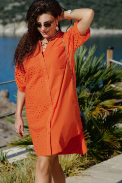 Платье Vittoria Queen 28993 оранжевый - фото 4