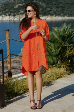 Платье Vittoria Queen 28993 оранжевый - фото 3