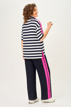 Брюки, джемпер DaLi 7042.2 синий-с-розовым - фото 3