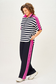 Брюки, джемпер DaLi 7042.2 синий-с-розовым - фото 2