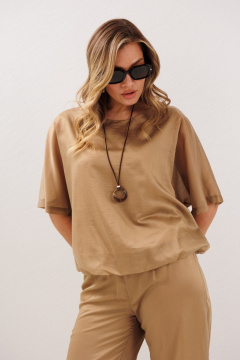 Блуза, брюки Fantazia Mod 4783 золоисто-оливковый - фото 5