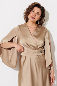 Платье ANASTASIA MAK 1309 песочный - фото 5