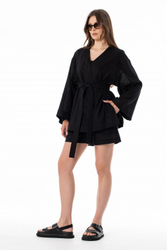 Блуза, шорты SILVERSPICE S-8669 черный - фото 3