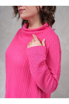 Розовый трикотажный кардиган свободного кроя с пуговицами Avanti С-103-3 - фото 1