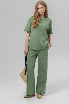 Блуза, брюки Romgil РП0135-ХЛ4 светло-оливковый - фото 1