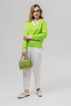 Джемпер Romgil РВ0157-ХЛ2 салатовый,белый - фото 3