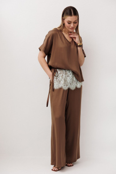 Блуза, брюки Fantazia Mod 5419  шоколадный - фото 2