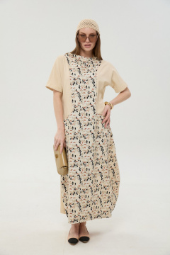 Платье NikVa 1052-1 песок_и_песочный_мультиколор - фото 3