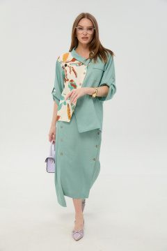 Жакет, юбка NikVa 975-7 мята_и_бохо_мультиколор - фото 3