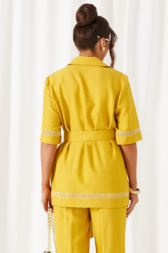 Блуза, брюки Beautiful&Free 6461 горчица - фото 5
