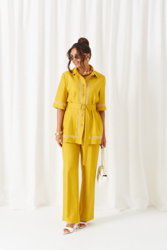 Блуза, брюки Beautiful&Free 6461 горчица - фото 3