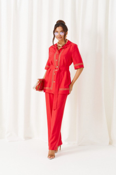 Блуза, брюки Beautiful&Free 6461 красный - фото 5