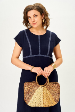 Платье Орхидея 1683 синий - фото 4