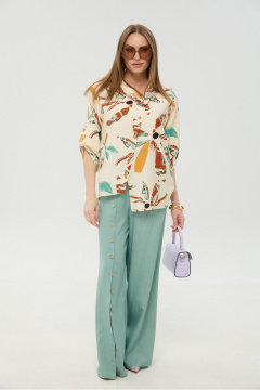 Брюки, жакет NikVa 978-7 мята_и_бохо_мультиколор - фото 5