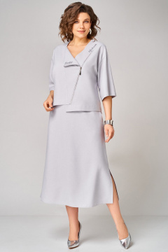 Жакет, юбка Мишель стиль 1368 серый - фото 4