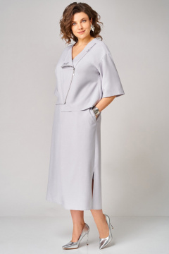 Жакет, юбка Мишель стиль 1368 серый - фото 2