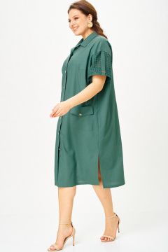 Платье SOVA 11319 бирюза - фото 4