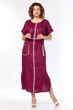 Платье Диомант 2191 бордовый - фото 2