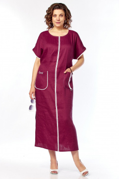 Платье Диомант 2191 бордовый - фото 1