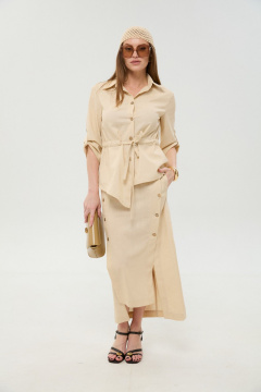 Жакет, юбка NikVa 980-9 песок - фото 1