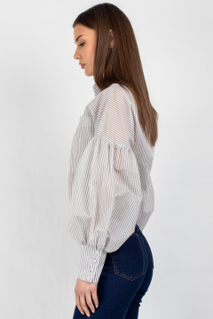 Рубашка VIZAVI 745 серо-голубая_полоска - фото 4