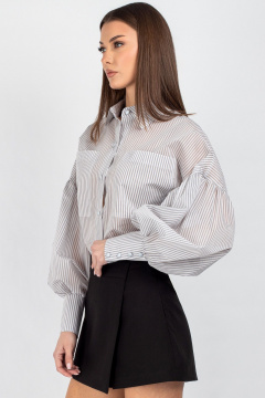 Рубашка VIZAVI 745 серо-голубая_полоска - фото 3