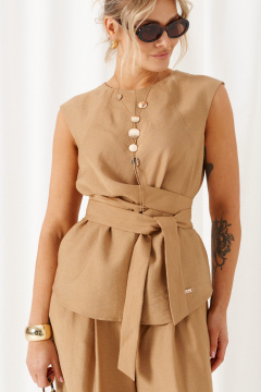 Блуза, брюки Beautiful&Free 6466 бежевый - фото 5