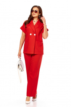 Брюки, жакет Taita plus 2617/2 красный - фото 5