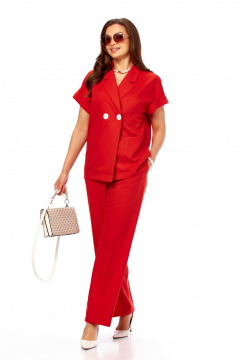 Брюки, жакет Taita plus 2617/2 красный - фото 4